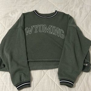 American eagle cropped oversized crewneck